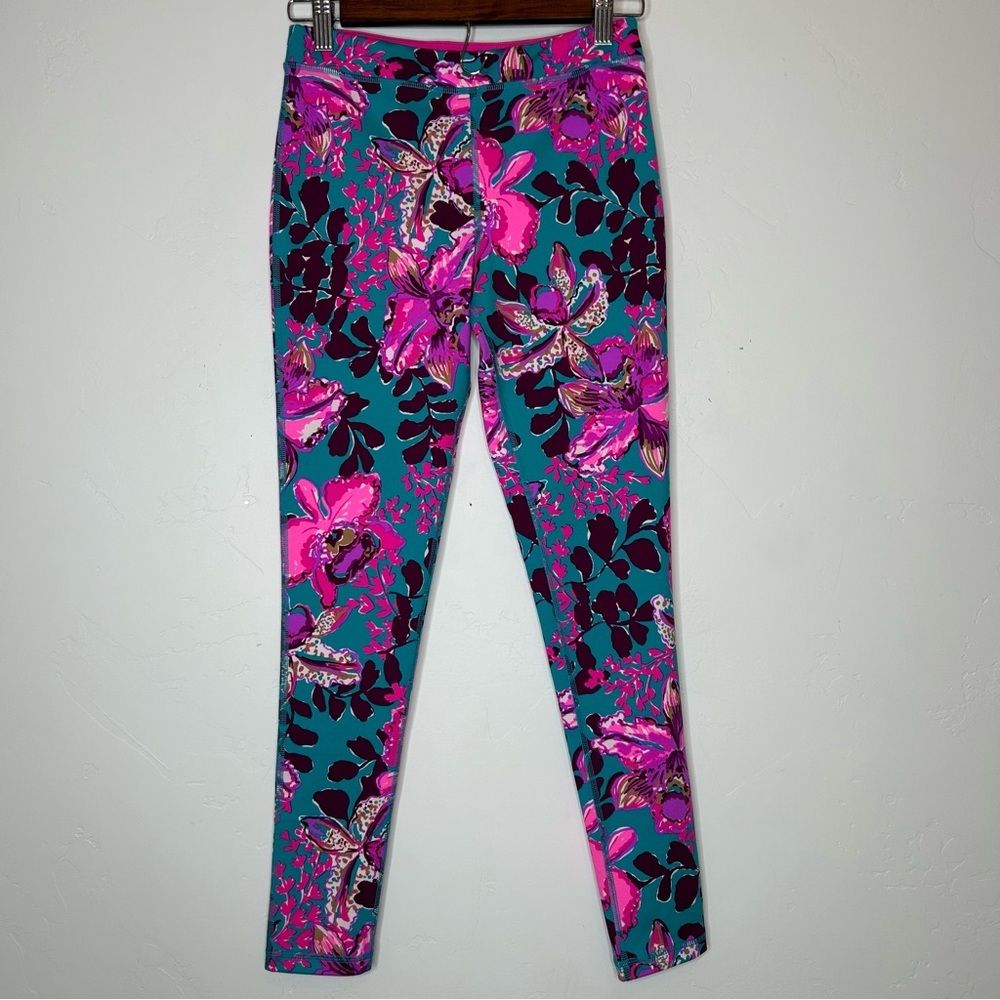 NWT Lilly Pulitzer Luxletic Floral Print Leggings Size XL‎ 12/14 Outdoors Spring